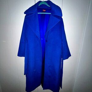 Staud Blue Carver Wool Coat Size XL